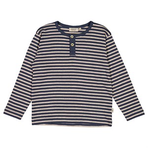 Wheat - Morris T-shirt, Sea Storm Stripe
